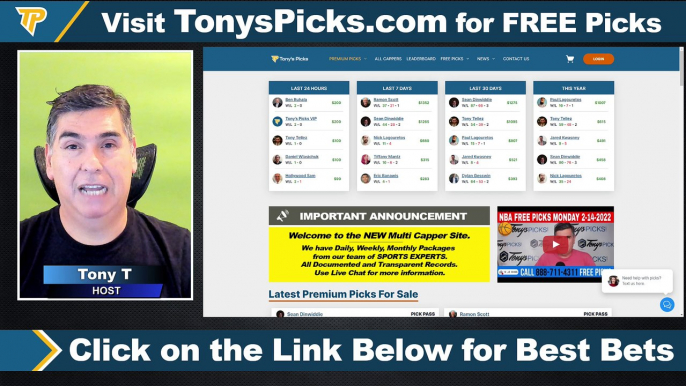 Live Expert NBA NCAAB Picks - Predictions, 2/14/2022 Best Bets, Odds & Betting Tips | Tonys Picks