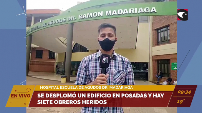 Se desplomó un edificio en Posadas y dejó 7 obreros heridos