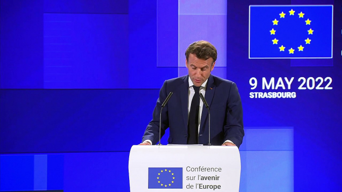 Discours d'Emmanuel Macron au Parlement européen de Strasbourg pour la clôture de la Conférence sur l'avenir de l'Europe