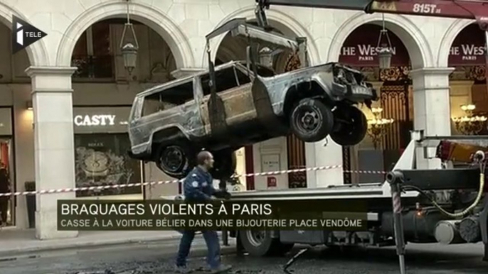 Braquage à la voiture bélier près de la place Vendôme à Paris
