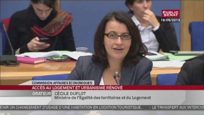 Audition,Audition de Cécile Duflot sur le PJL pour l'accès au logement et un urbanisme rénové