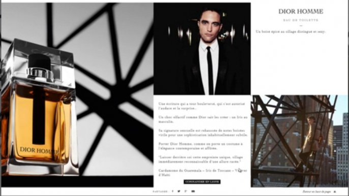 Habillage Masthead interactif - Dior Homme