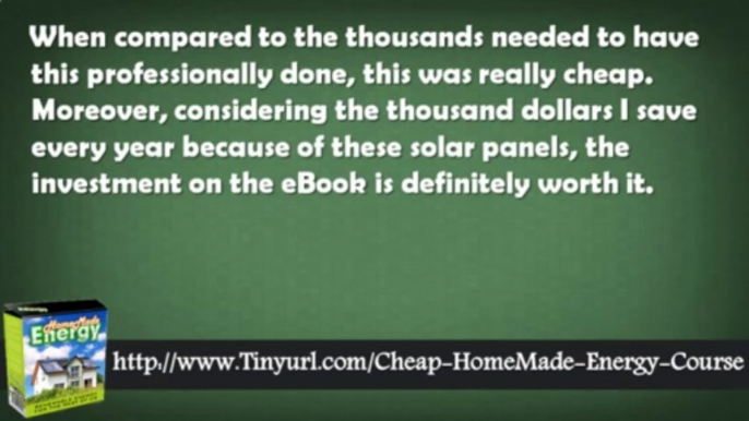 Home Made Energy Solar Panels Review - Home Made Energy Solar Panels