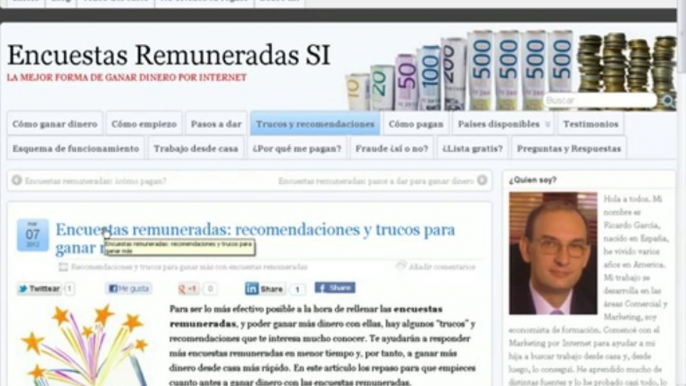 Encuestas Remuneradas. Trucos y Recomendaciones - VideoBlog