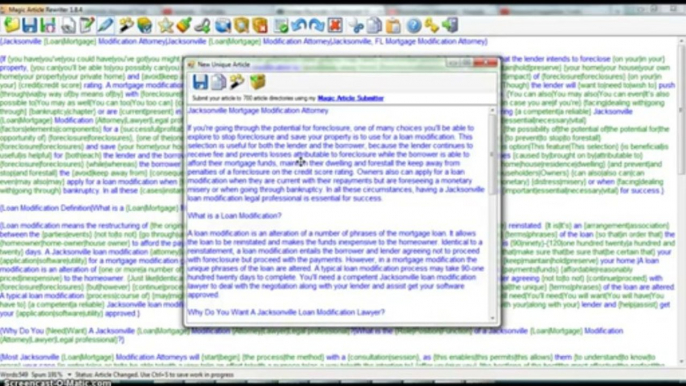Magic Article Rewriter Tutorial - Article Content Spinning Software