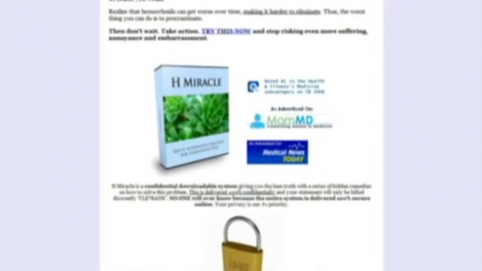 The H Miracle Wonder  Is Hemorrhoid Miracle the  MAGIC  Hemorrhoid Treatment