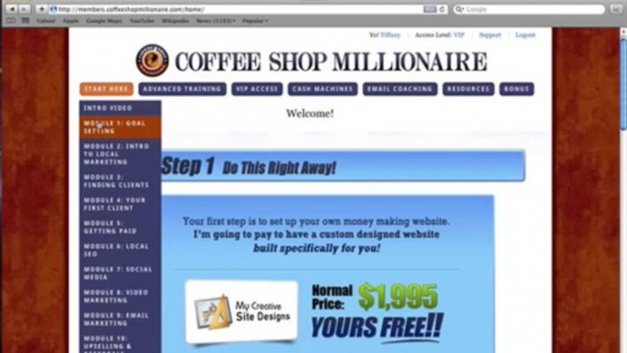 A Tour Inside The Coffee Shop Millionaire Members Area