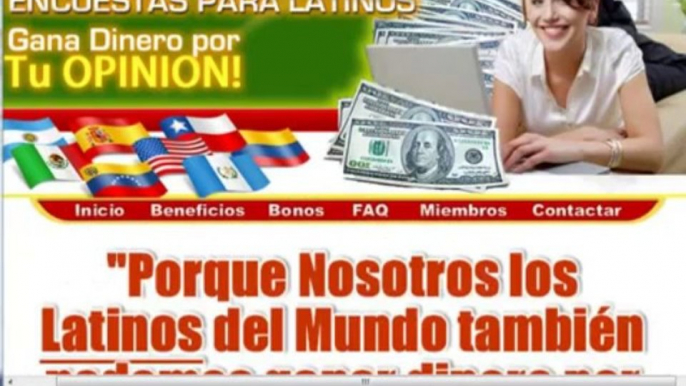 Como ganar dinero con encuestas(encuestas para latinos)