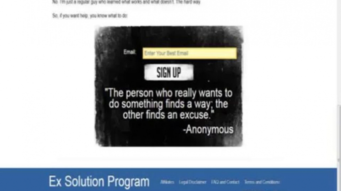 Ex Solution Program -- Get Your Ex Back