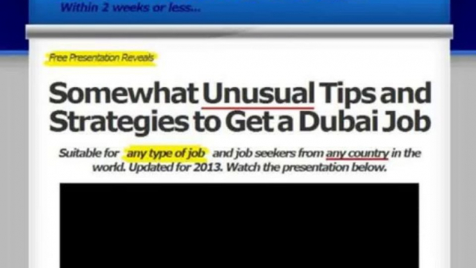 Dubai Job Secrets E book  The Best Product In The Dubai Niche