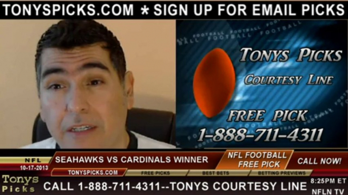 Arizona Cardinals vs. Seattle Seahawks Pick Prediction NFL Pro Football Odds Preview 10-17-2013