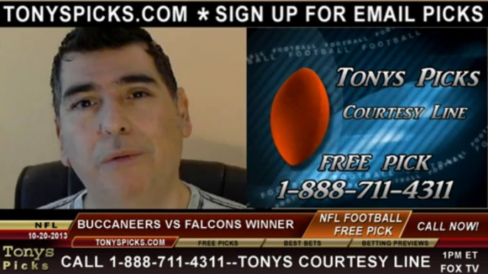 Atlanta Falcons vs. Tampa Bay Buccaneers Pick Prediction NFL Pro Football Odds Preview 10-20-2013