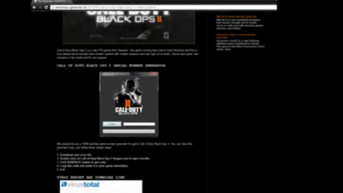 [New version]Call Of Duty Black Ops 2 - Serial Number Generator For Call Of Duty Black Ops 2 _ HD