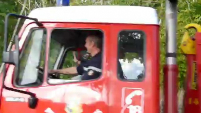 Arrivée des pompiers de Quimper dans le nouveau centre de secours