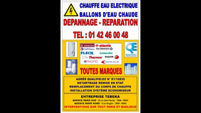 ARISTON PARIS - TEL : 0142460048 - CHAUFFE EAU ELECTRIQUE - SAV DEPANNAGE REPARATION PARIS