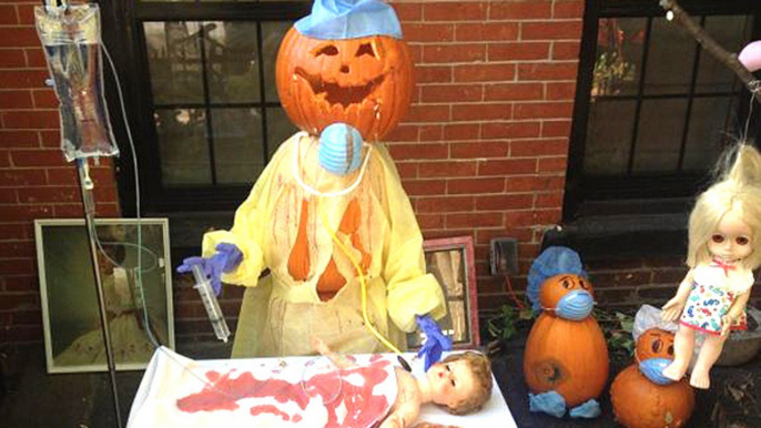 Halloween Decorations Of Baby Doll Torture Upsets/Entertains Brooklyn Neighborhood