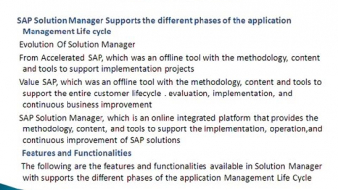 Sap Solution Manager(SM)TRAINING ONLINE IN USA@magnifictraining.com