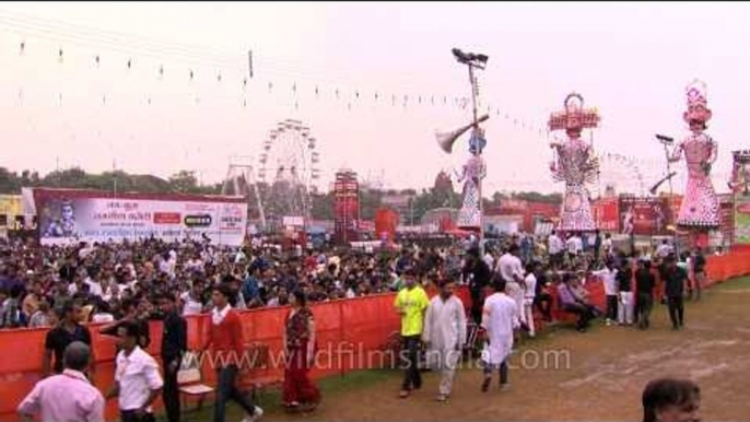 Ravana awaits his destruction at Lav Kush Ramlila in Delhi