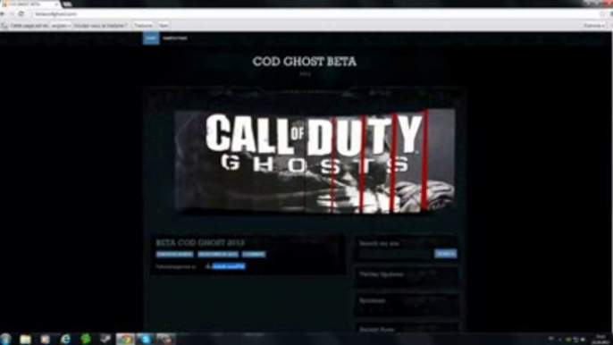 [FR] Call Of Duty Ghosts Beta générateur de clés [lien description] (Novembre 2013)