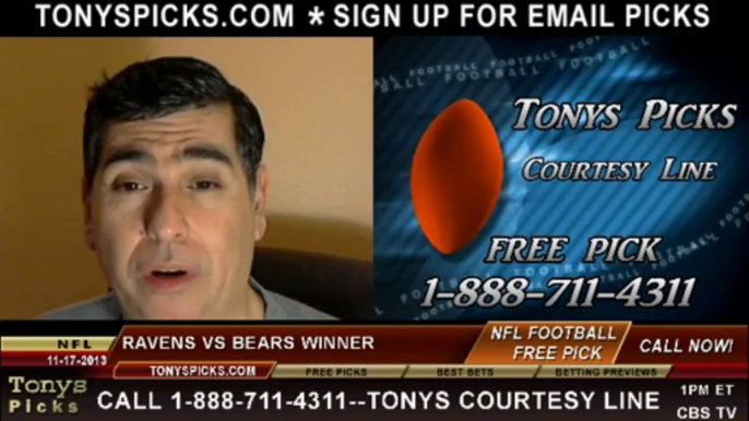 Chicago Bears vs. Baltimore Ravens Pick Prediction NFL Pro Football Betting Odds Preview 11-17-2013
