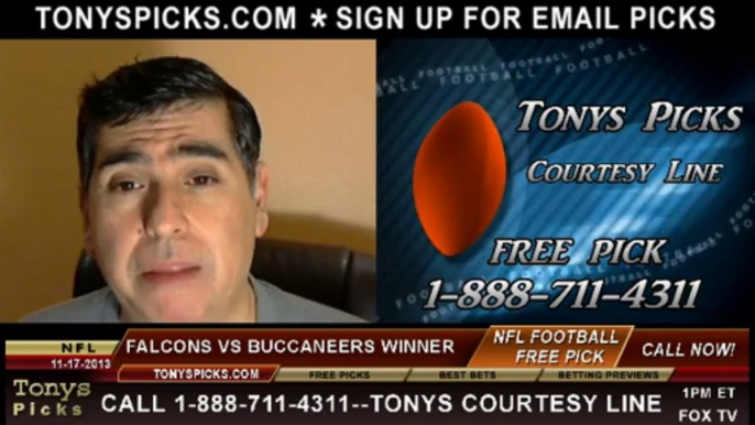 Tampa Bay Buccaneers vs. Atlanta Falcons Pick Prediction NFL Betting Odds Preview 11-17-2013