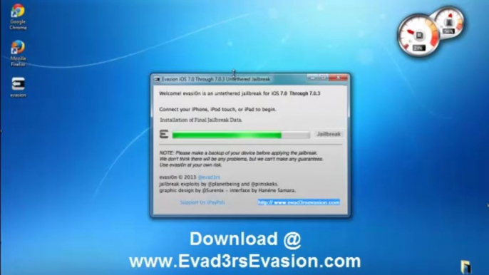 Evasion Jailbreak 7.0.3 iOS 6.1.4 Untethered iPhone 5, iPad