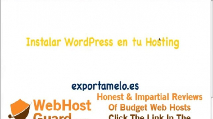 Instalar WordPress en tu Hosting