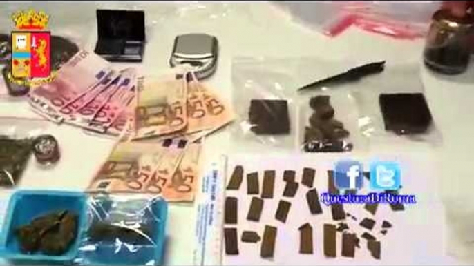 Roma - Spaccio di droga al Pigneto, due arresti (08.11.13)