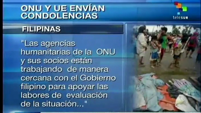 Organiza ayuda ONU en Filipinas por paso de tifón Haiyan