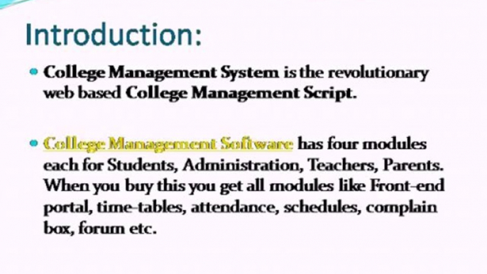 College Management System, College Management Software, College Management Script