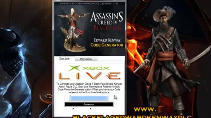 How to Unlock Assassins Creed 4 Black Flag Edward Kenway Action Figure DLC Pack on Xbox 360 And PS3