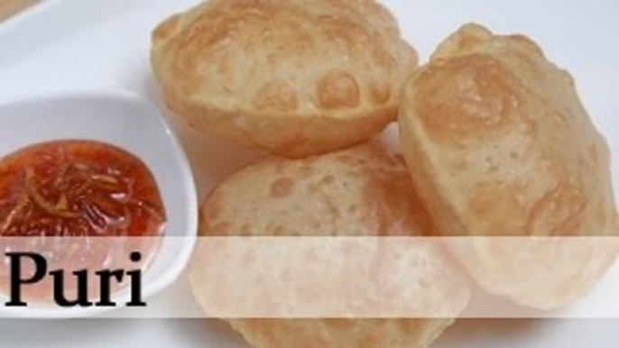 Puri / Poori - Indian Fried Puffed Bread - Breakfast Snacks Recipe By Ruchi Bharani [HD]