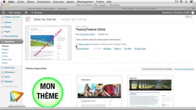 Tutoriel WordPress : Créer un thème enfant dans WordPress | video2brain.com