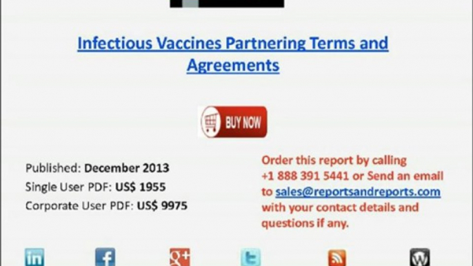 Infectious Vaccines Partnering Terms and Agreements