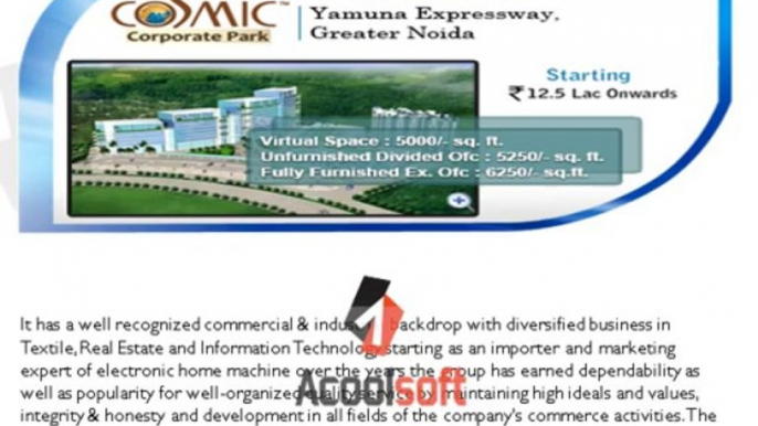 Cosmic Corporate Park 2 Commercial Office Space 7840086666 Expressway