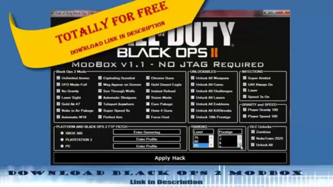 Call of Duty: Black Ops 2 - 15th Prestige Lobby [w/ Mod Menu] +Rainbow Mods & More