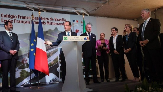 Inauguration du site du futur lycée français François Mitterrand à Brasilia