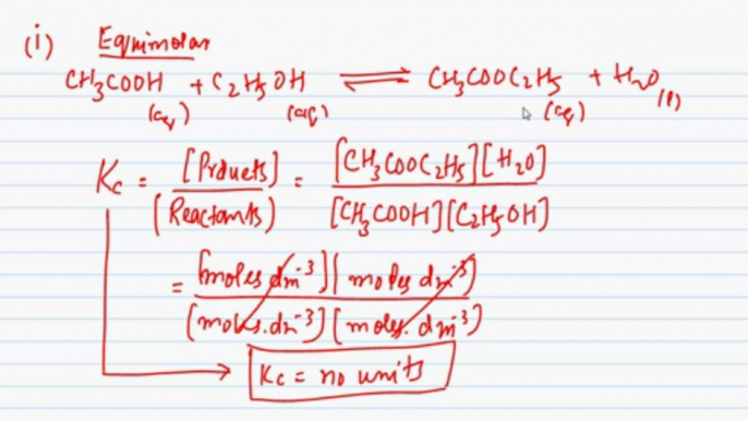 FSc Chemistry Book1, CH 8, LEC 5: Units of Equilibrium Constant