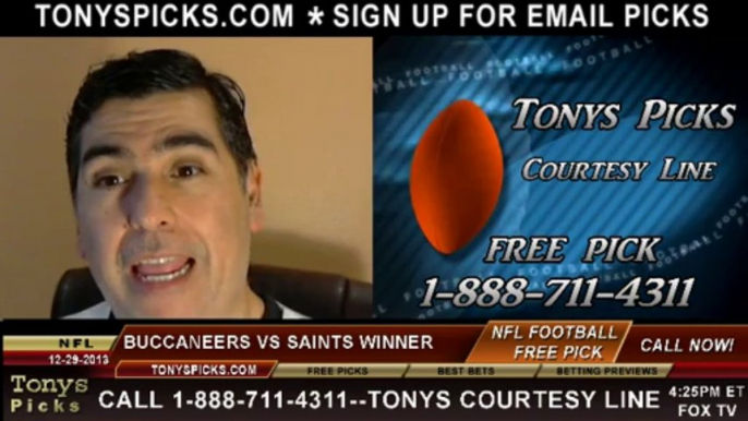 New Orleans Saints vs. Tampa Bay Buccaneers Pick Prediction NFL Pro Football Odds Preview 12-29-2013