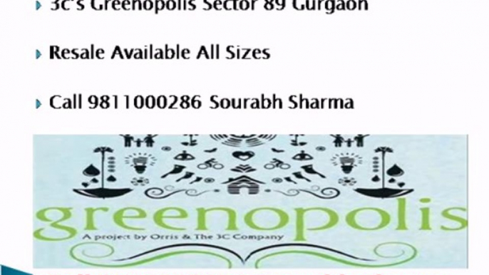 3bhk 1910sqft 3c's Greenopolis Sector 89 Gurgaon Call 9811000286 Sourabh Sharma