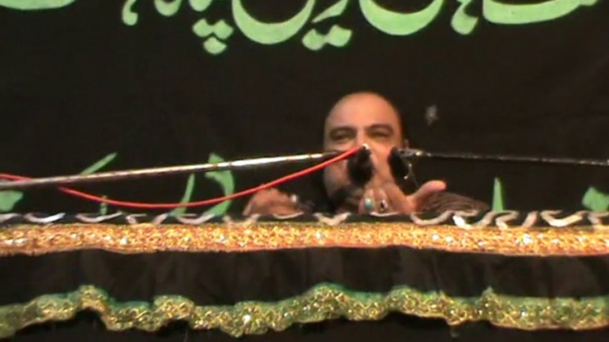 Shahadat Hazrat Ali Asghar ibn Imam Hussain in majlis at Imambargah Qasr Abbas by Allama Karamat Abbas Hyderi on 13-December-2013 (9 Safar 1435 AH)