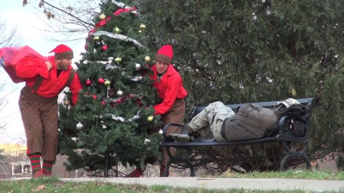 Giving Homeless People A Christmas Morning Prank