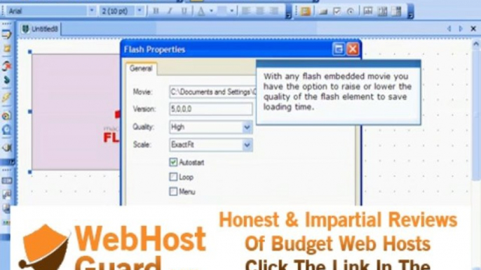 Flash - More Details with Bluevoda website builder from VodaHost web hosting