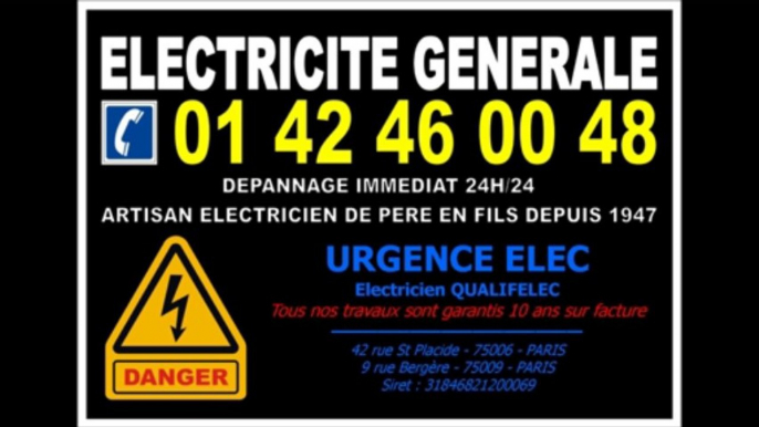 ELECTRICITE ENTREPRISE - 0142460048 - PARIS 7eme - ELECTRICIEN AGREE QUALIFELEC