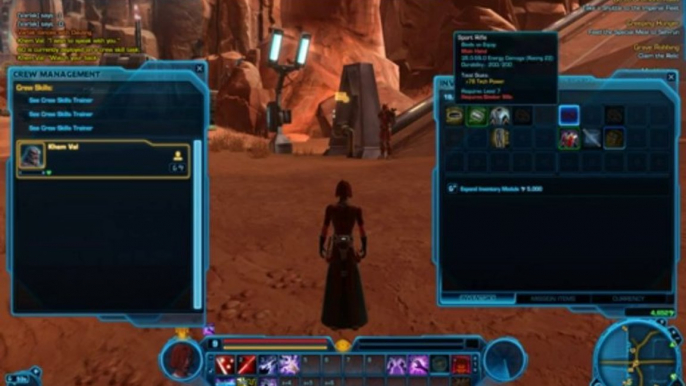 GameTag.com - Buy Sell Accounts - SWTOR How to get your companion to sell items!