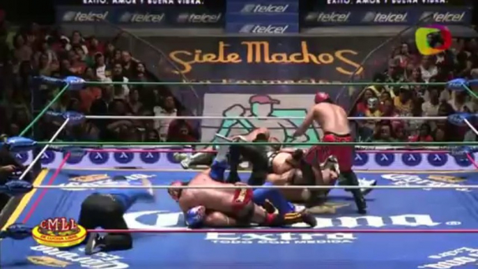 La Máscara, Marco Corleone, Rush vs Dragón Rojo Jr., Tiger, Vangellys