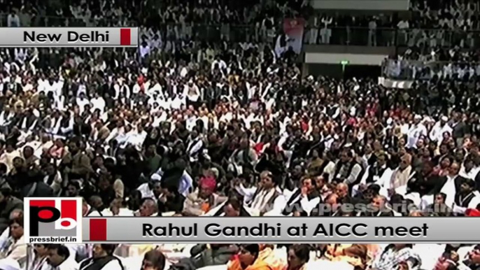 Rahul Gandhi at AICC meet highlights UPA policies to empower people