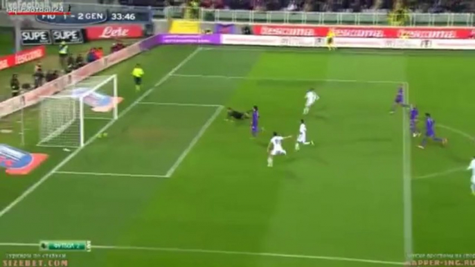 Fiorentina vs Genoa 1-2 - Luca Antonini Goal (Serie A)