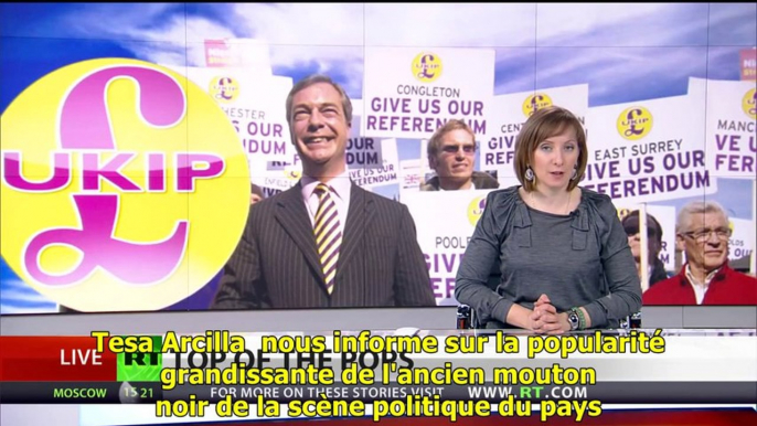 RT. Nigel FARAGE et UKIP très favorisés dans les sondages S/T