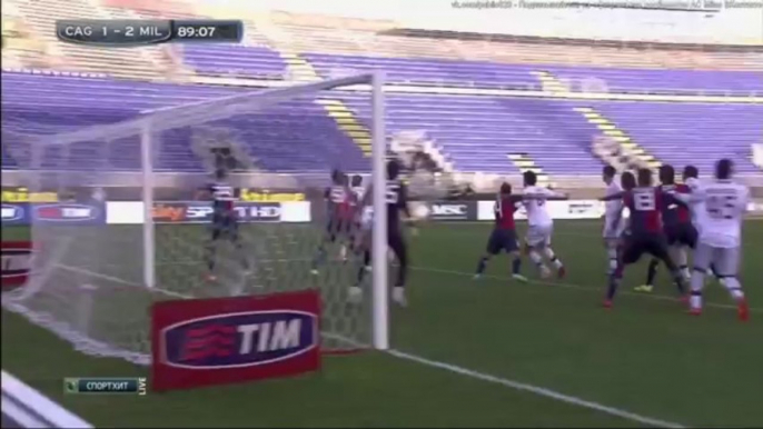 Cagliari vs AC Milan (1-2) Goal Giampaolo Pazzini [26.1.2014]